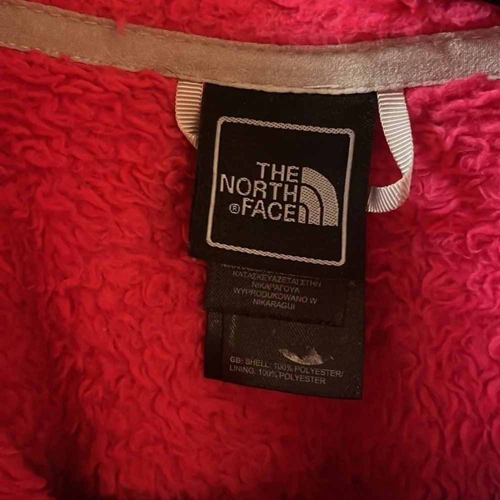 North Face Pink Zip Up Girls Jacket